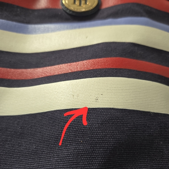 Tommy Hilfiger Multicolor Striped Large Tote Rope Handle - Picture 6 of 6
